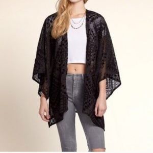 Hollister Black Lace Kimono